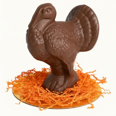 Chocolate turkey with seasonal warmth styling