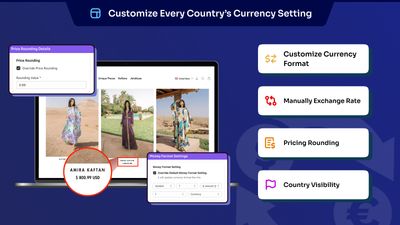 Country Currency Customization - Configure exchange rates, rounding rules, and display options for every country
