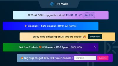 Free Shipping Bar - Create free shipping notification bars