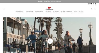 FavoriteBikes homepage before redesign