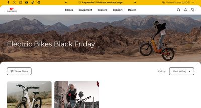 FavoriteBikes collection page after redesign