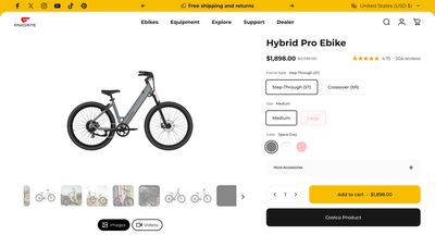 FavoriteBikes product page after redesign